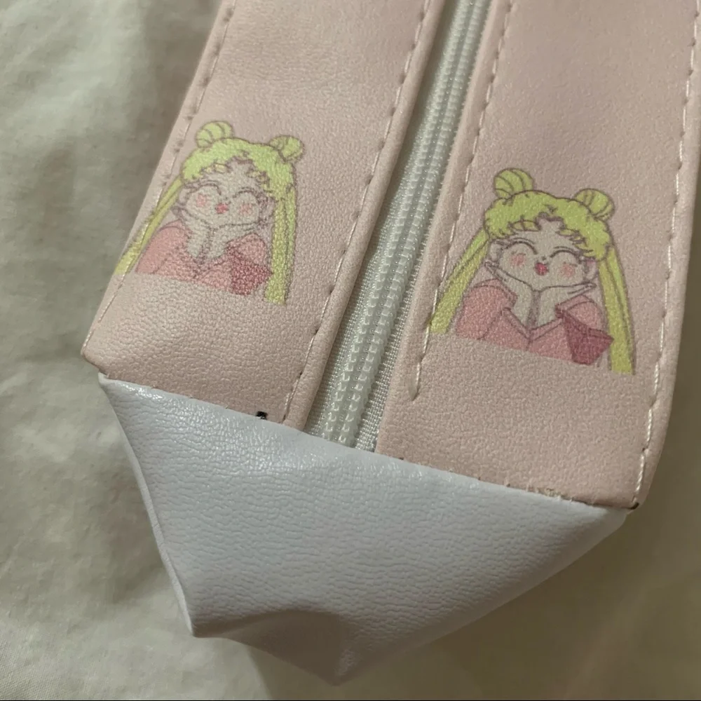 Sailor Moon Pink Zip Milk Carton Shaped Pencil Pouch/ Cosmetic Bag
